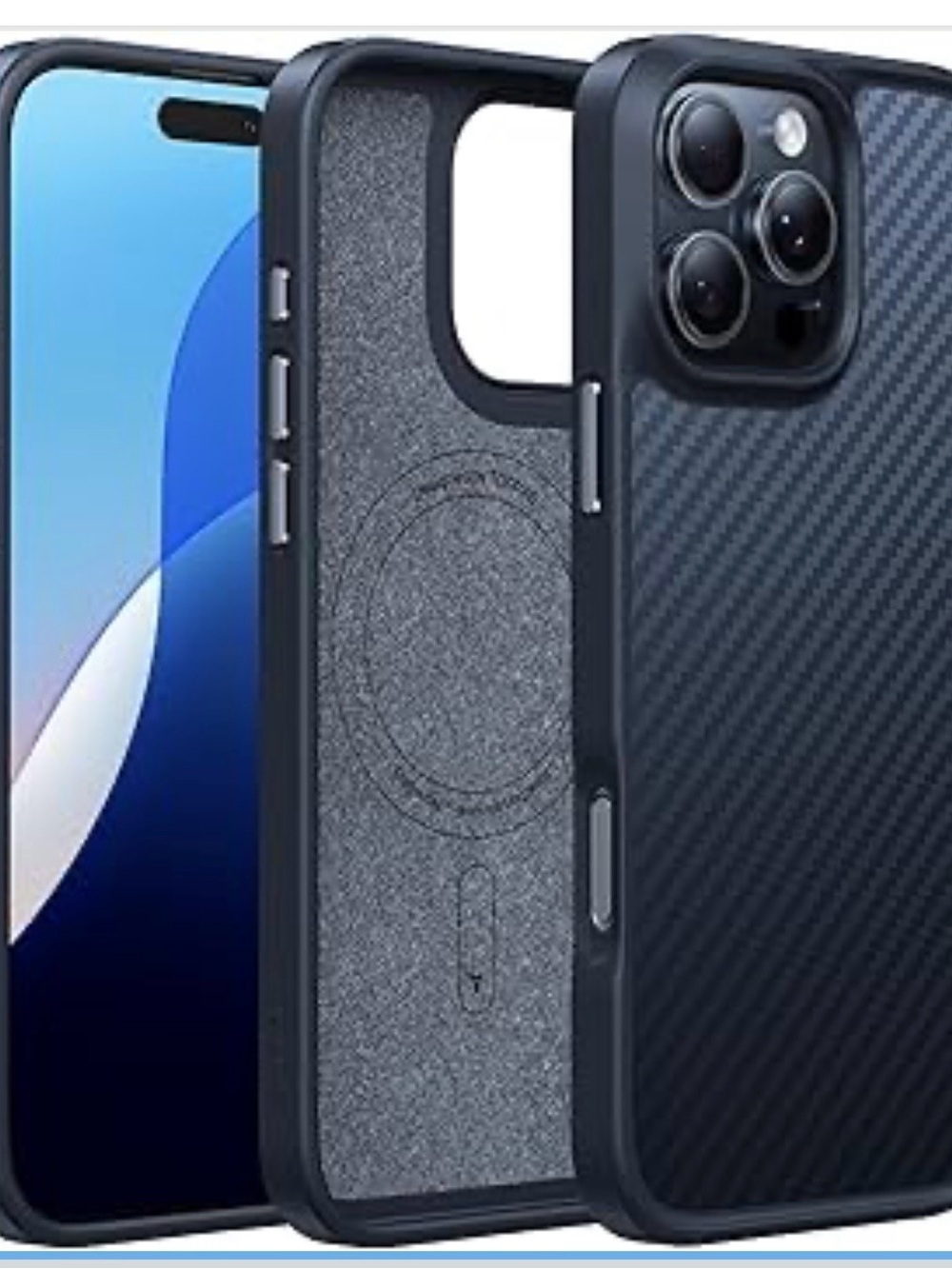 TORRAS Upgraded For IPhone 16 Pro Case Aramid Fiber Back 1006/lb-1
